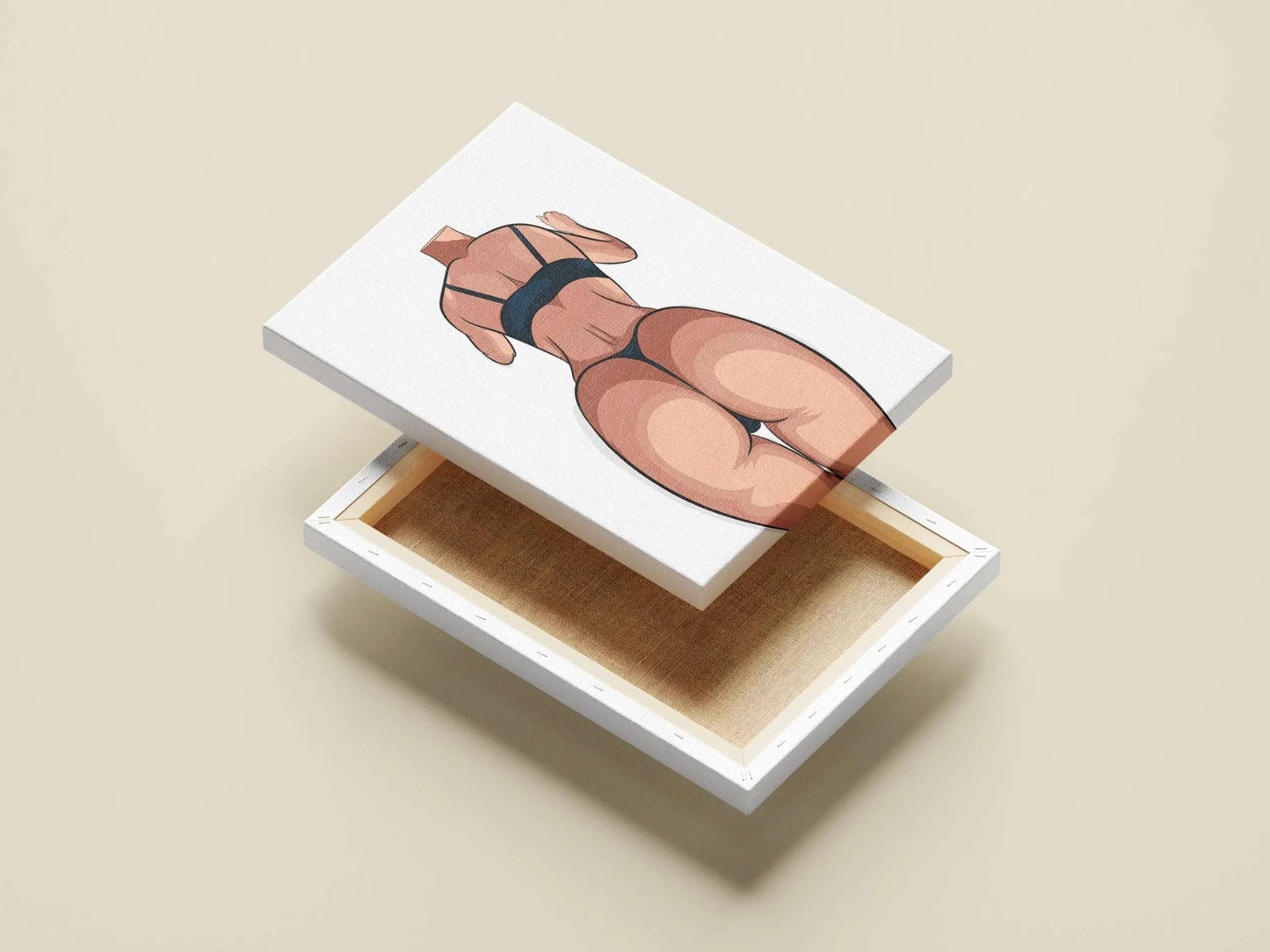 Model 49 digital artwork in vibrant colors on canvas, showcasing bold character design.