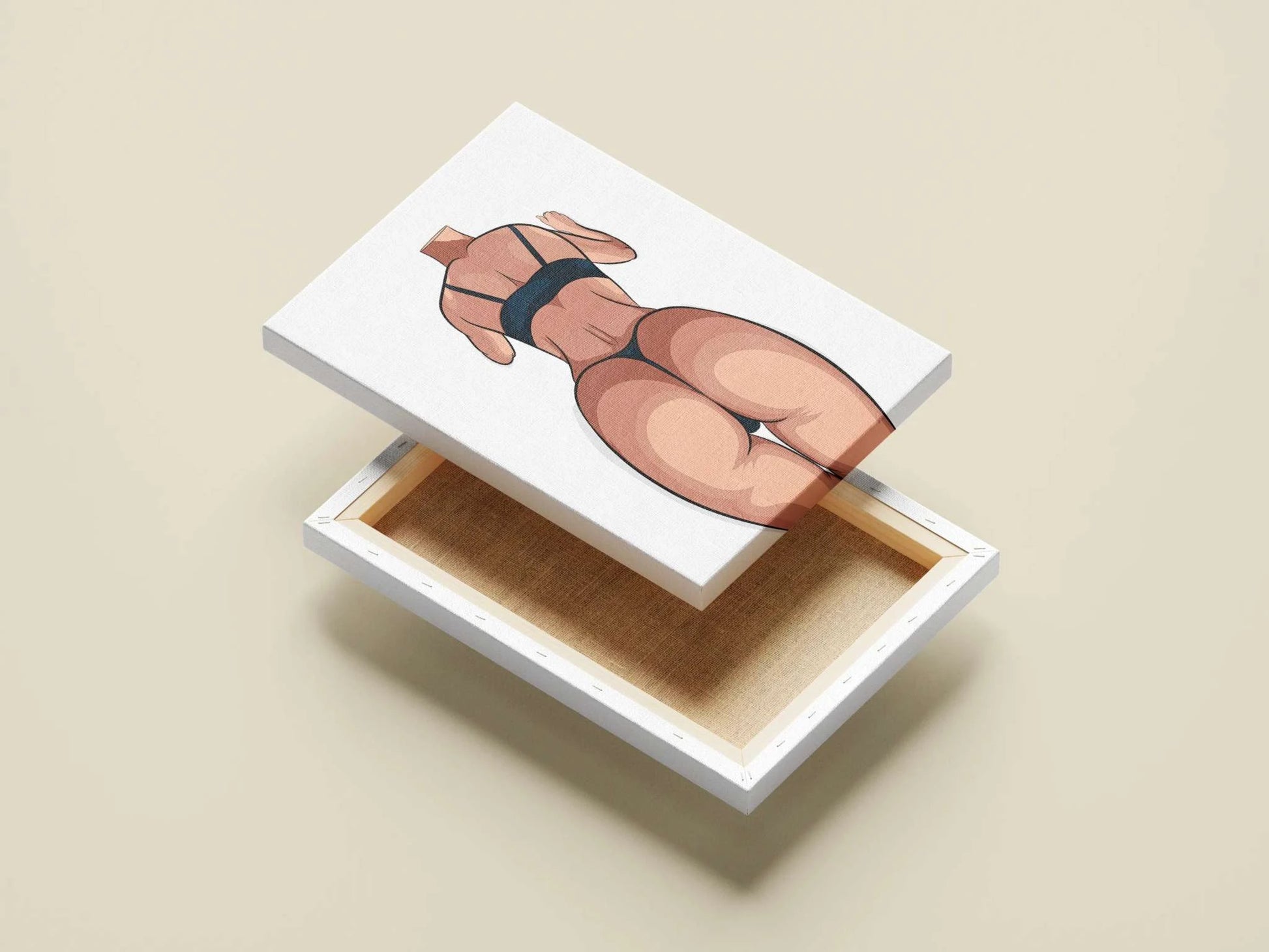 Model 49 digital artwork in vibrant colors on canvas, showcasing bold character design.