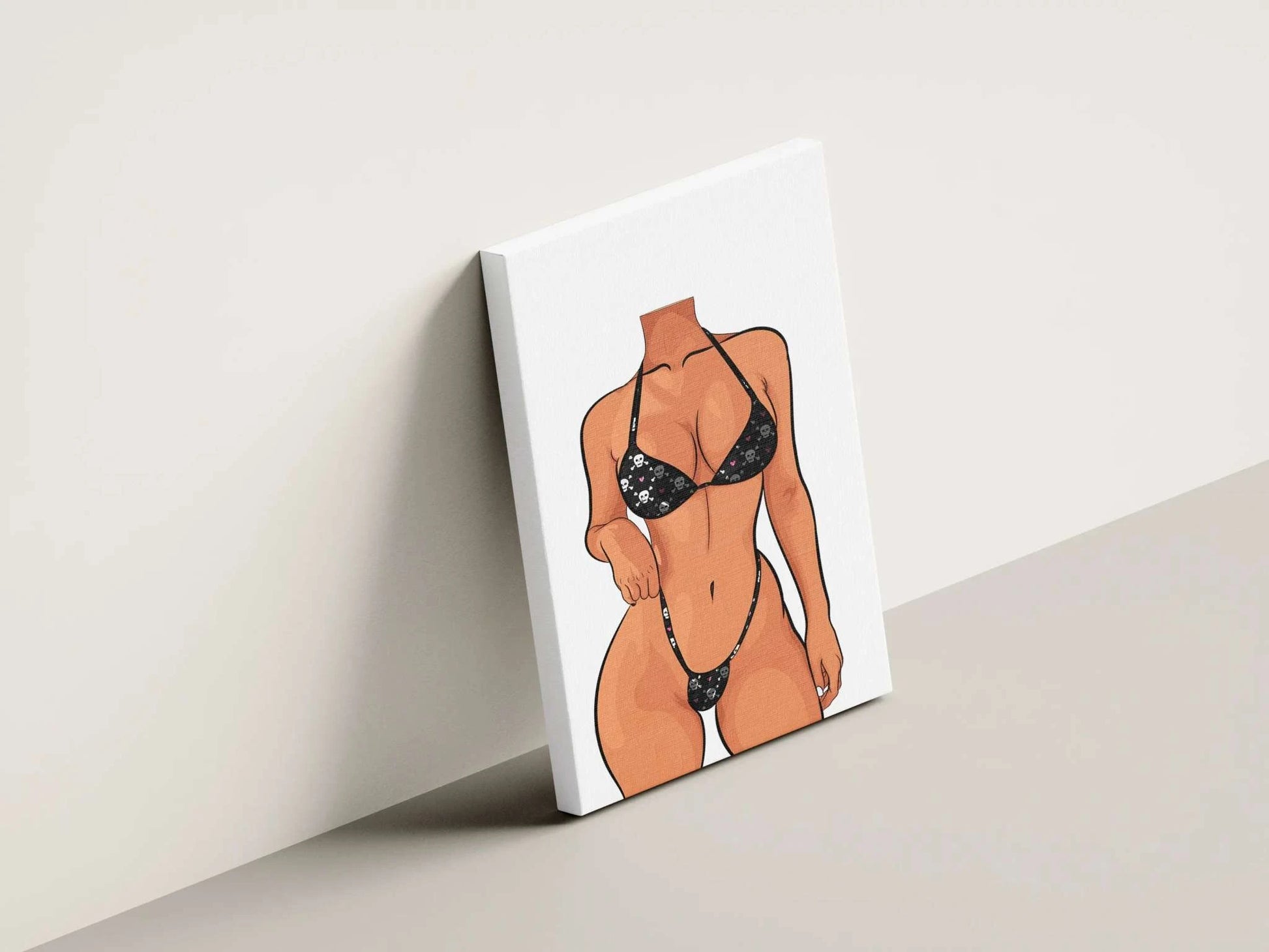 Digital bikini model art displaying refined anatomy and balanced pose, ideal for creative projects and concept art.