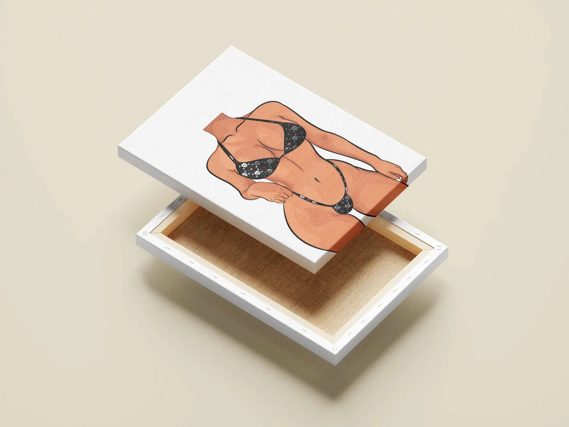 Digitalized arts featuring bikini model with detailed anatomy, perfect for artists and designers.