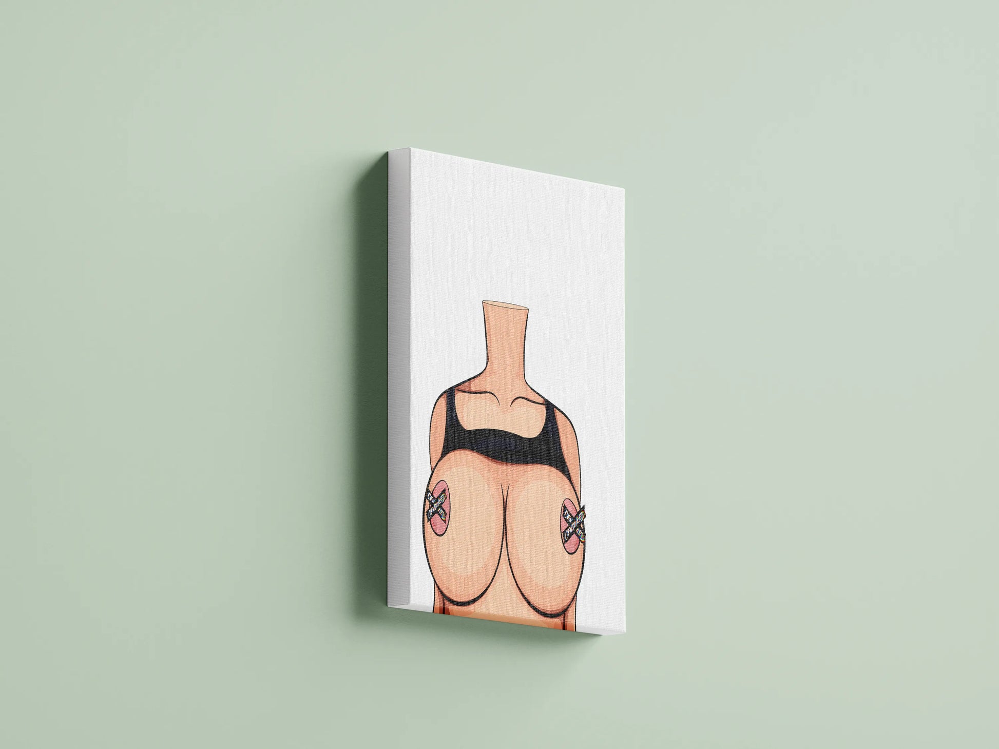 Digital art canvas featuring Model 57 headless female form for customization.