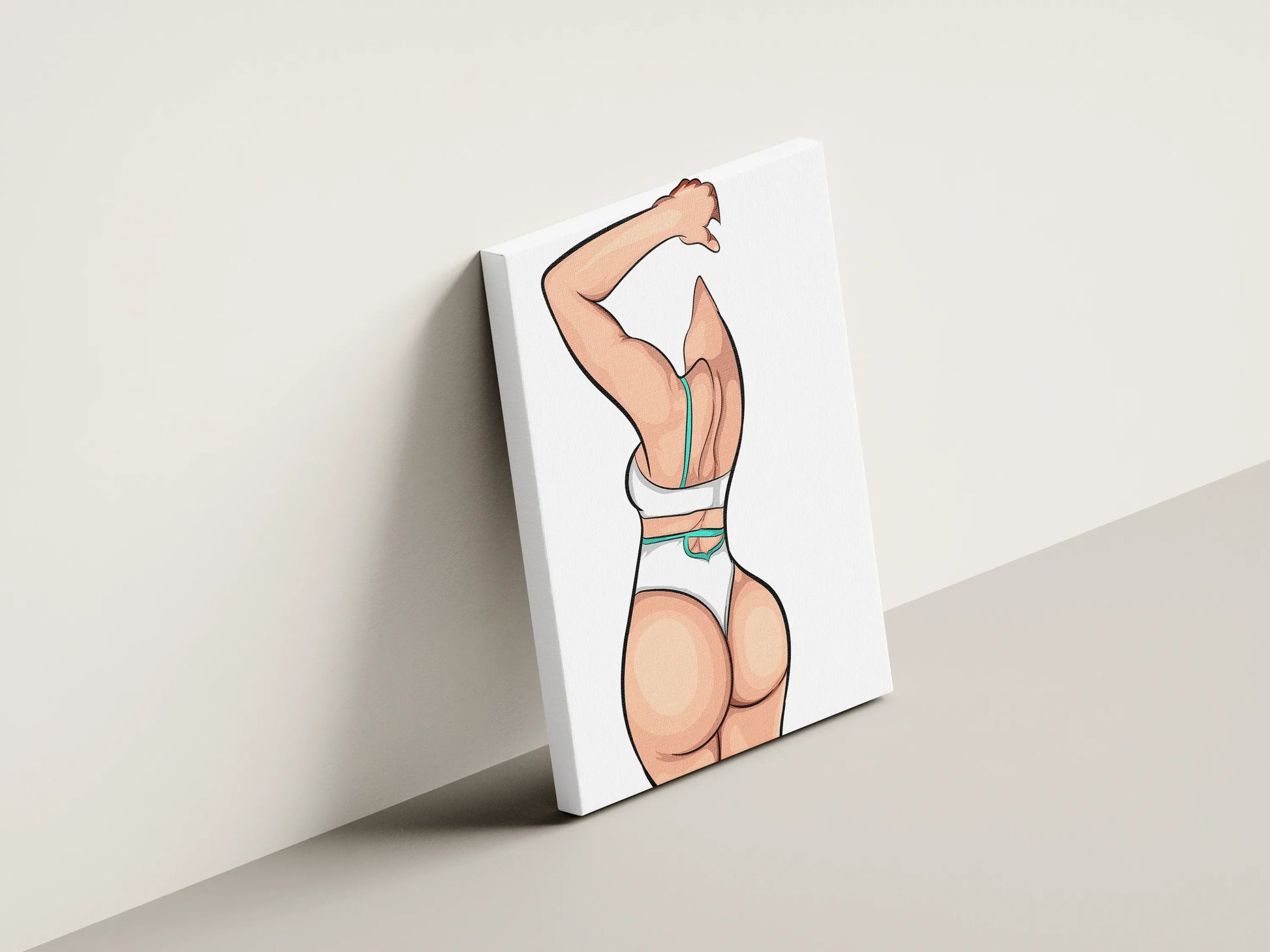 Digital artwork titled "Bikini Model 59 - Baked Art" featuring a stylized figure, ideal for digital collections.