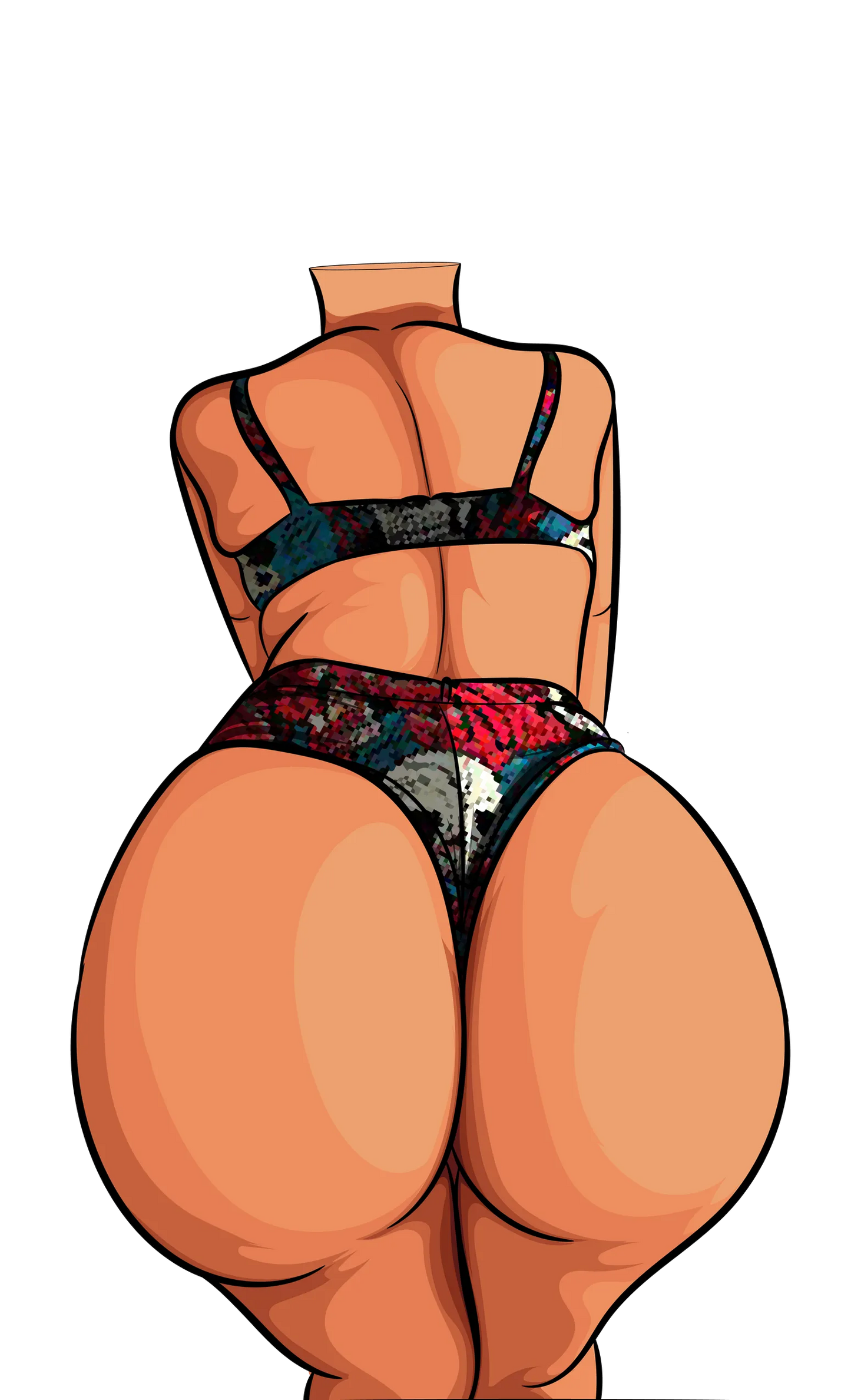 Lingerie Model 6 digital artwork by Digitalized Arts, featuring intricate baked art design.