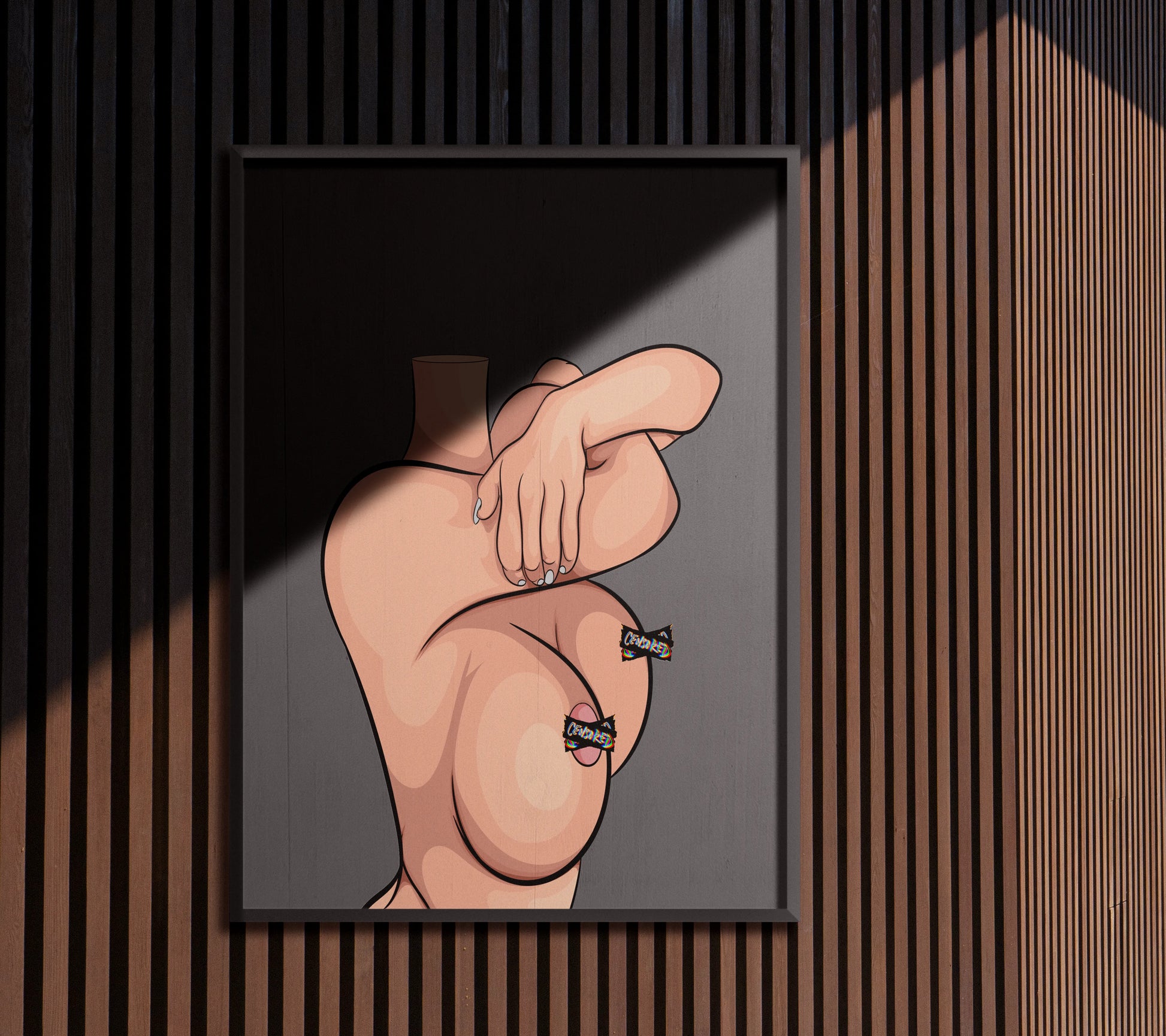 Elegant female digital art, customizable Model 60 in sensual pose, perfect for prints and merchandise.