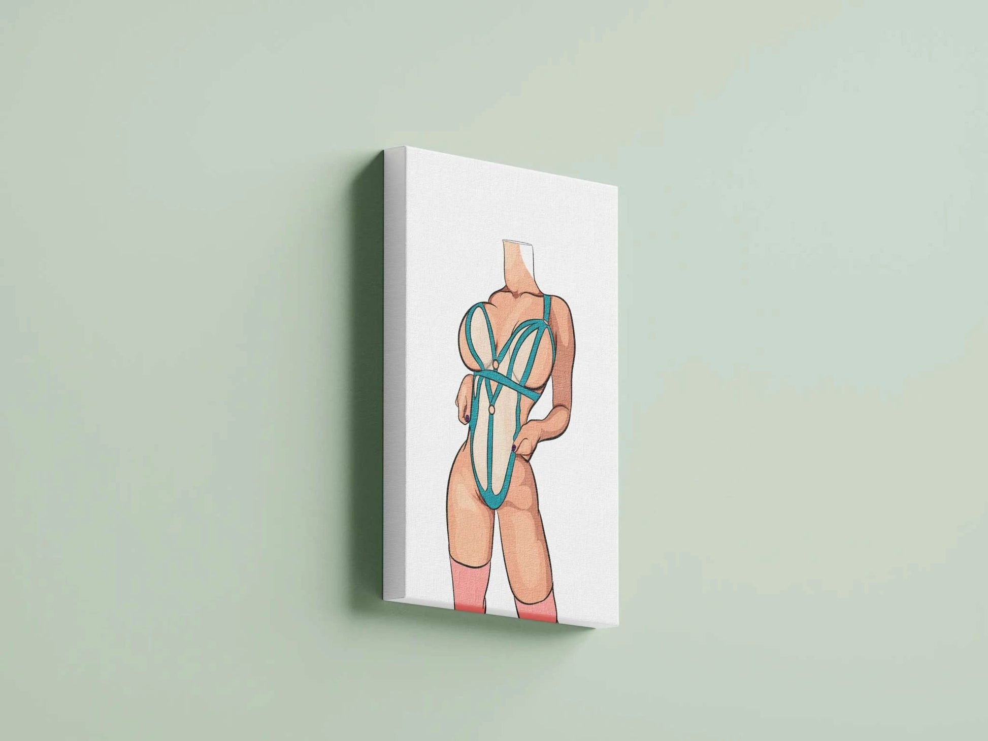 Baked Art Model 62 digital artwork on canvas.