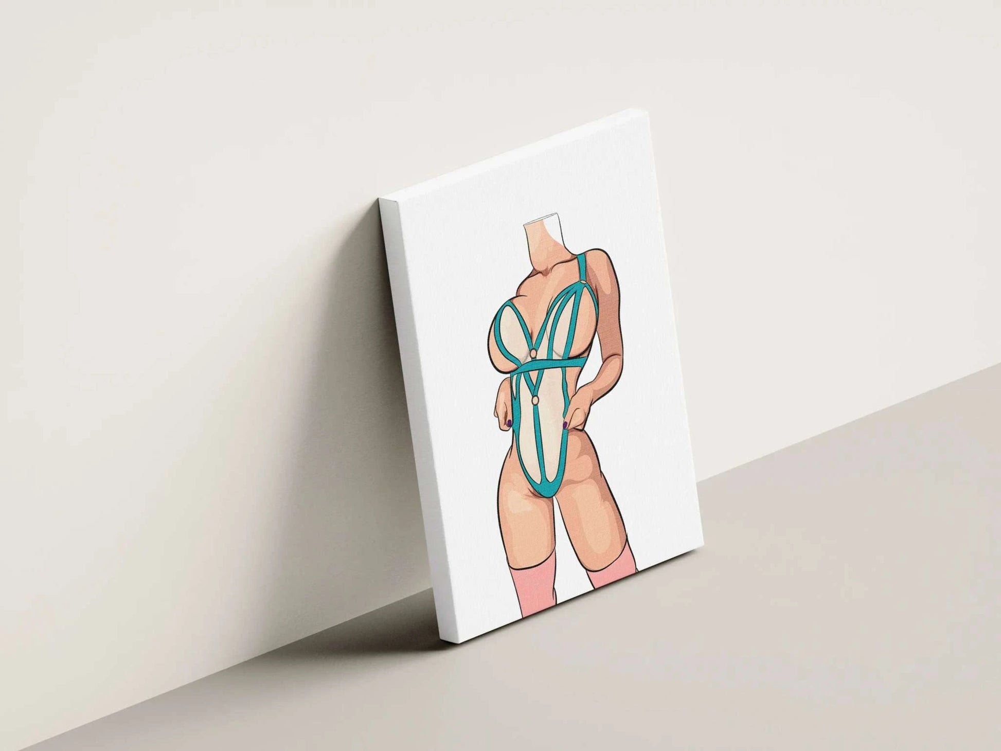 Baked Art Model 62 digital artwork on canvas, showcasing bold and stunning design.