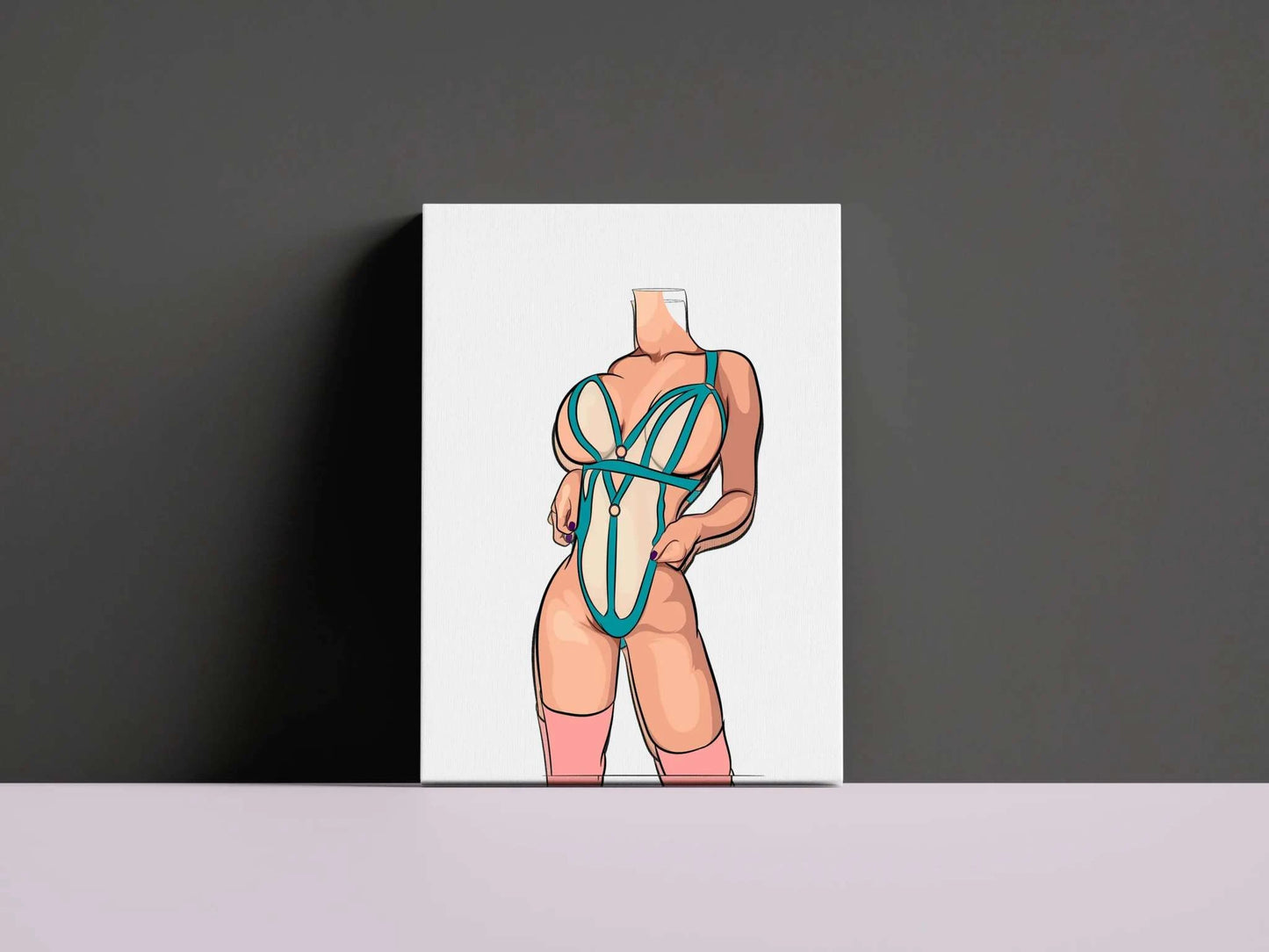 Baked Art - Model 62 digital artwork showcasing lingerie design, perfect for digital art collections.