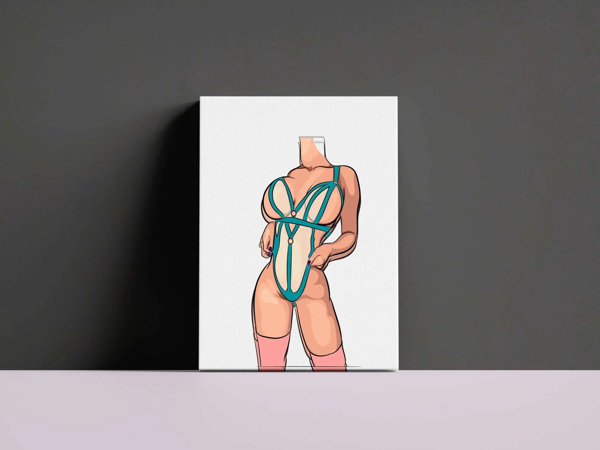 Baked Art - Model 62 digital artwork showcasing lingerie design, perfect for digital art collections.