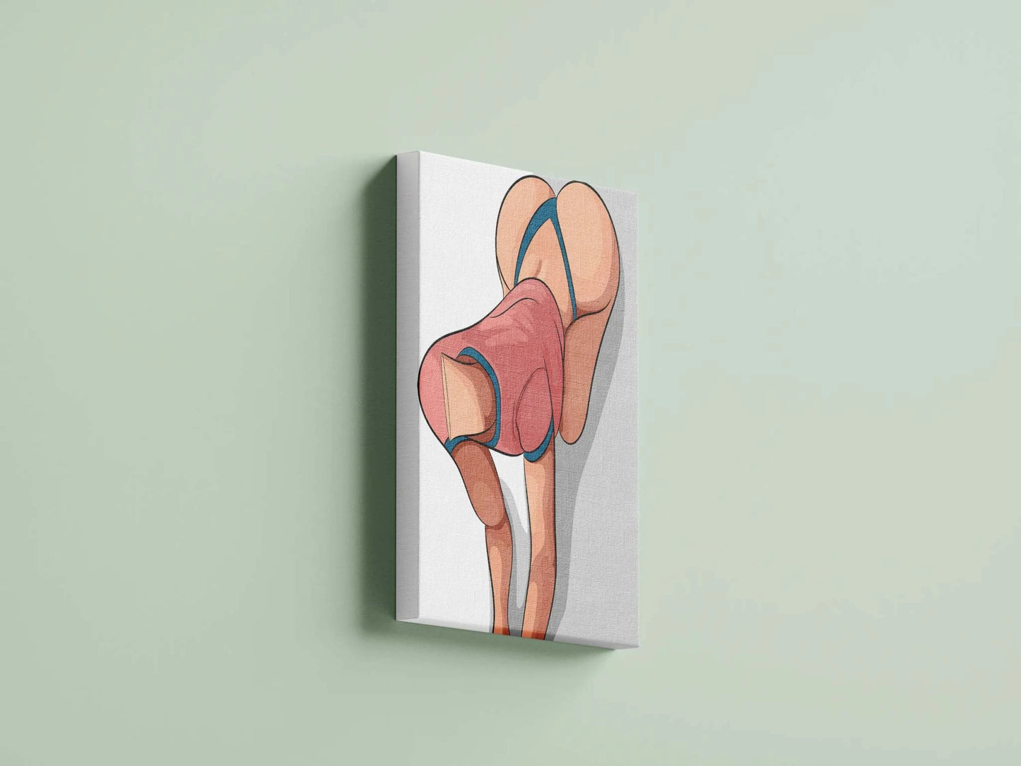 Baked Art - Model 63 digital illustration, canvas style on a green background.