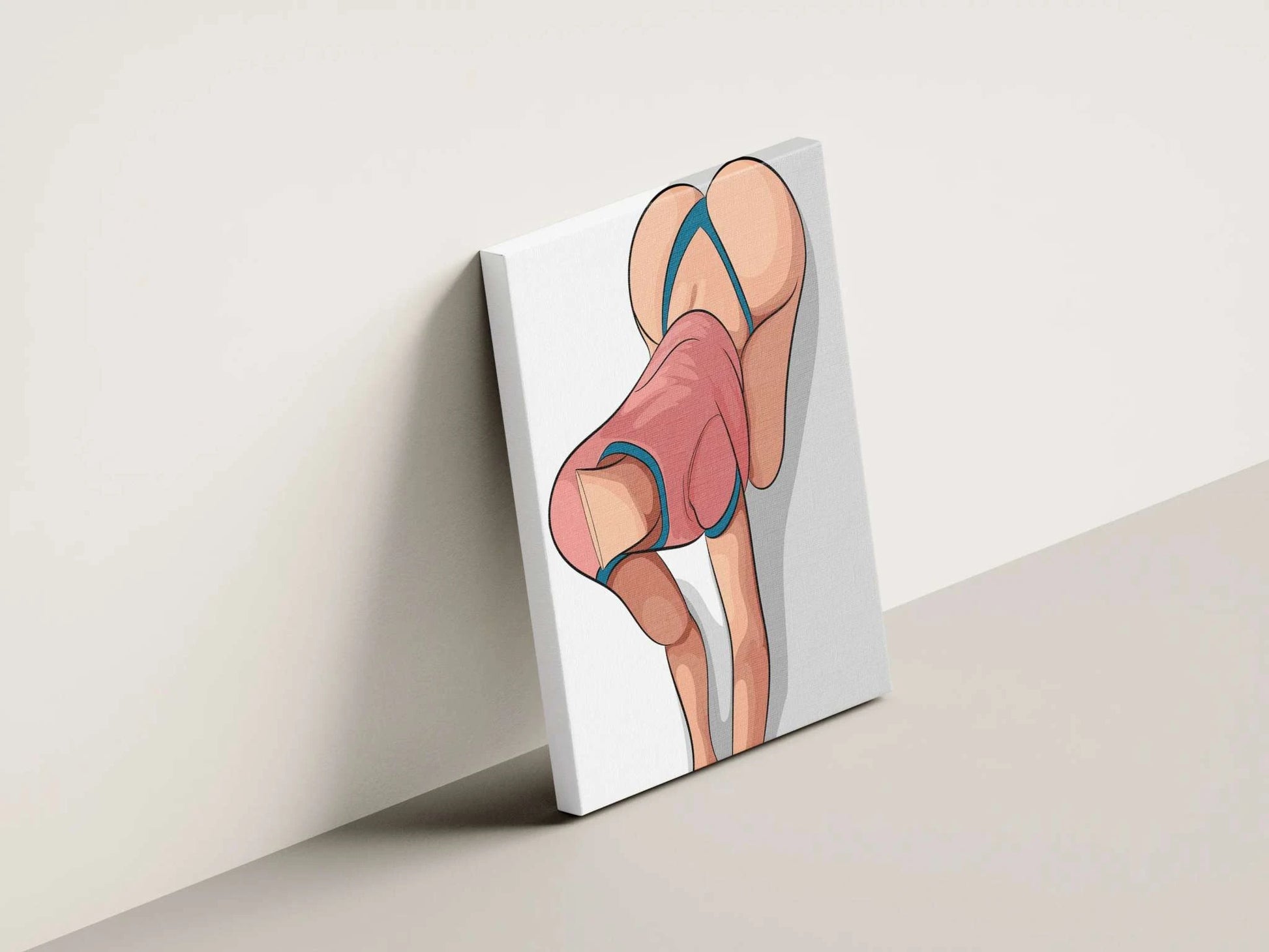 Digital illustration of a modern lingerie model, titled "Baked Art - Model 63," displayed on a canvas.