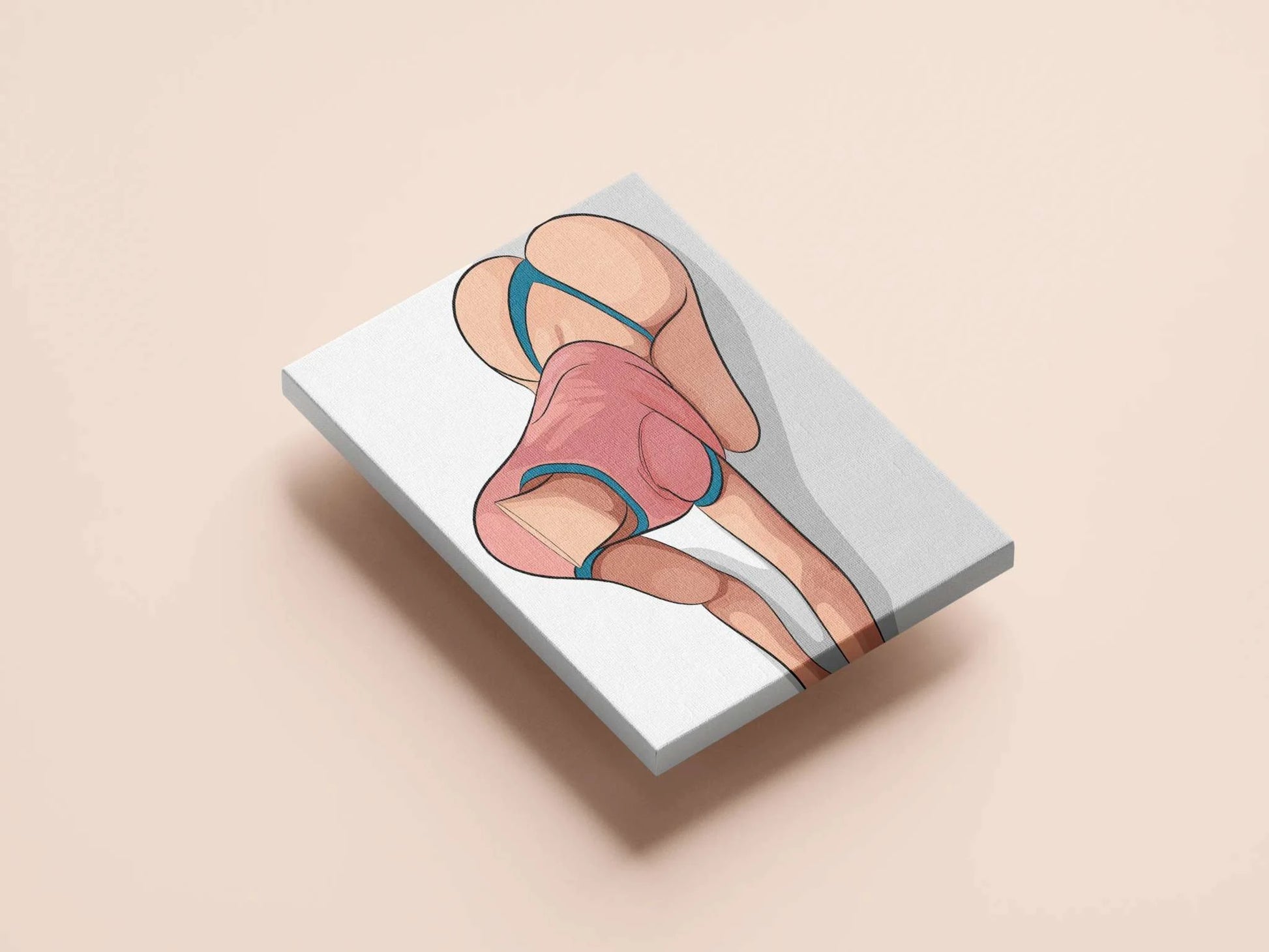 Digital illustration of a lingerie model in modern style, Baked Art - Model 63.