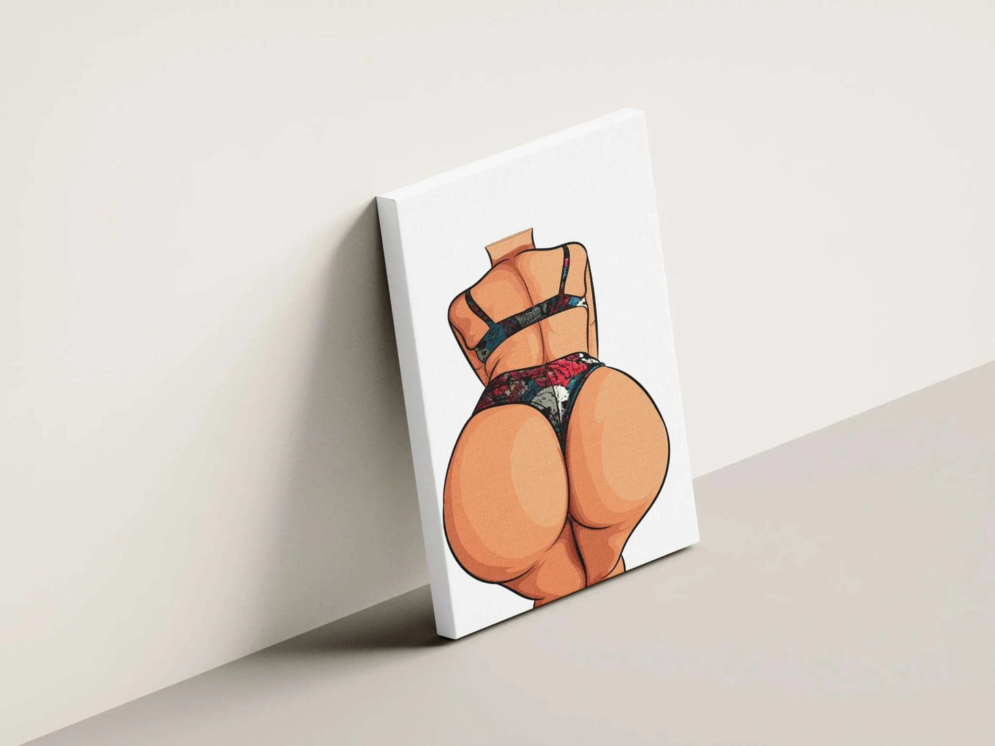 Digital artwork of lingerie figure with intricate detailing, Model 6 - Baked Art.