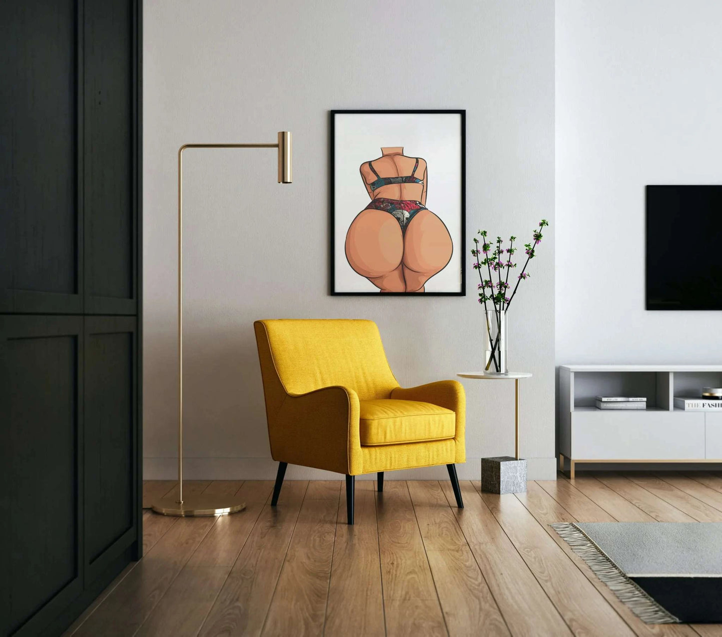 Model 6 - Baked Art digital artwork in elegant interior setting.