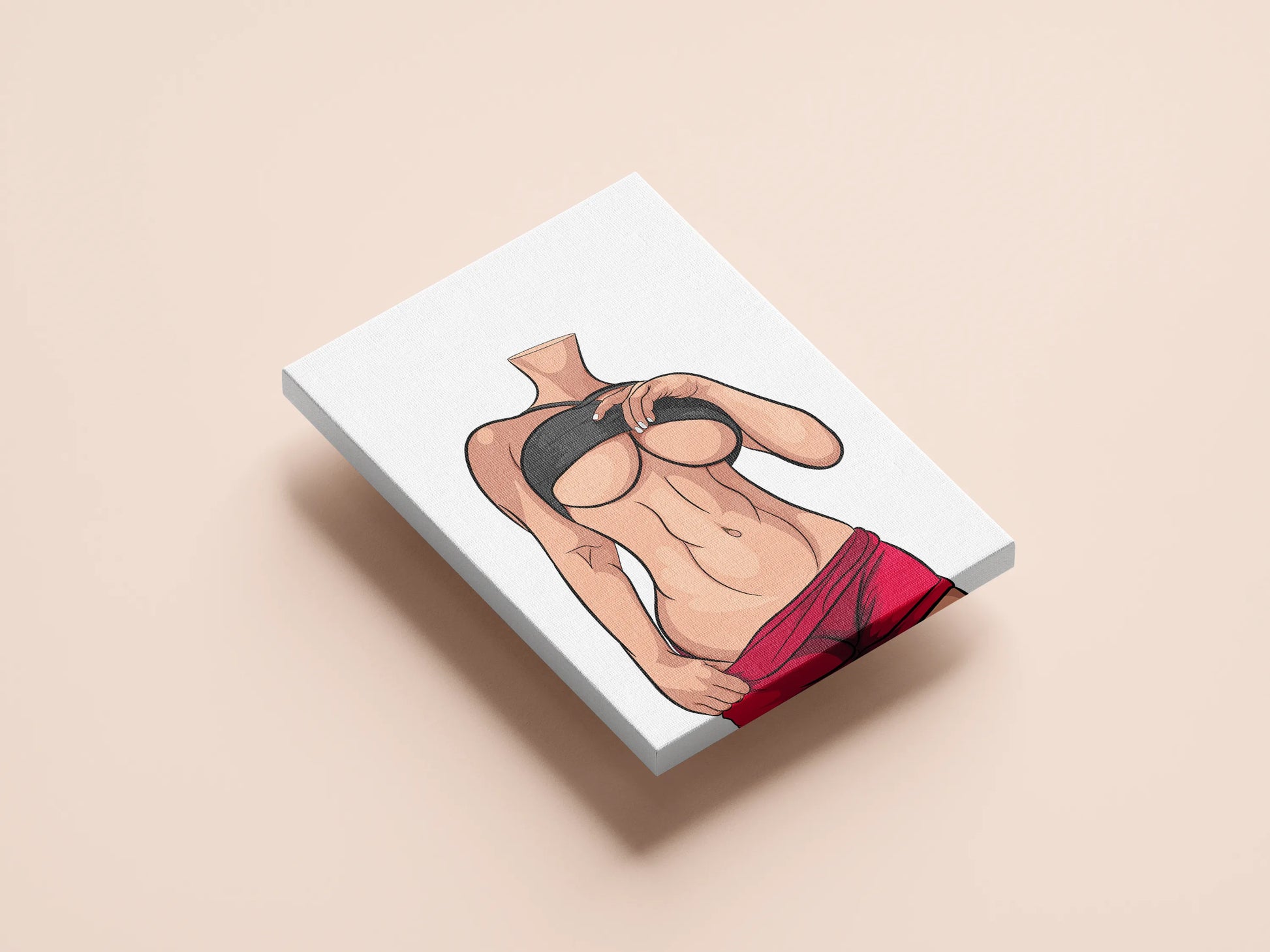 Baked Art Model 70 customizable female digital illustration, bold modern aesthetic.