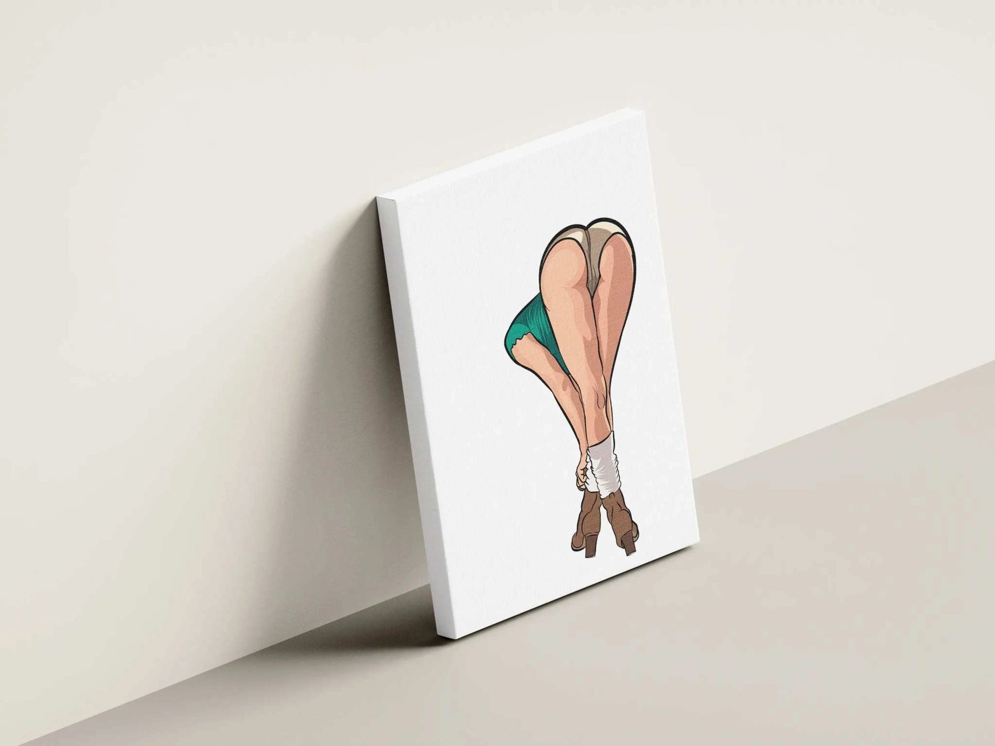 Digital artwork featuring bold shapes and vivid detail from Baked Art - Model 72 on canvas.