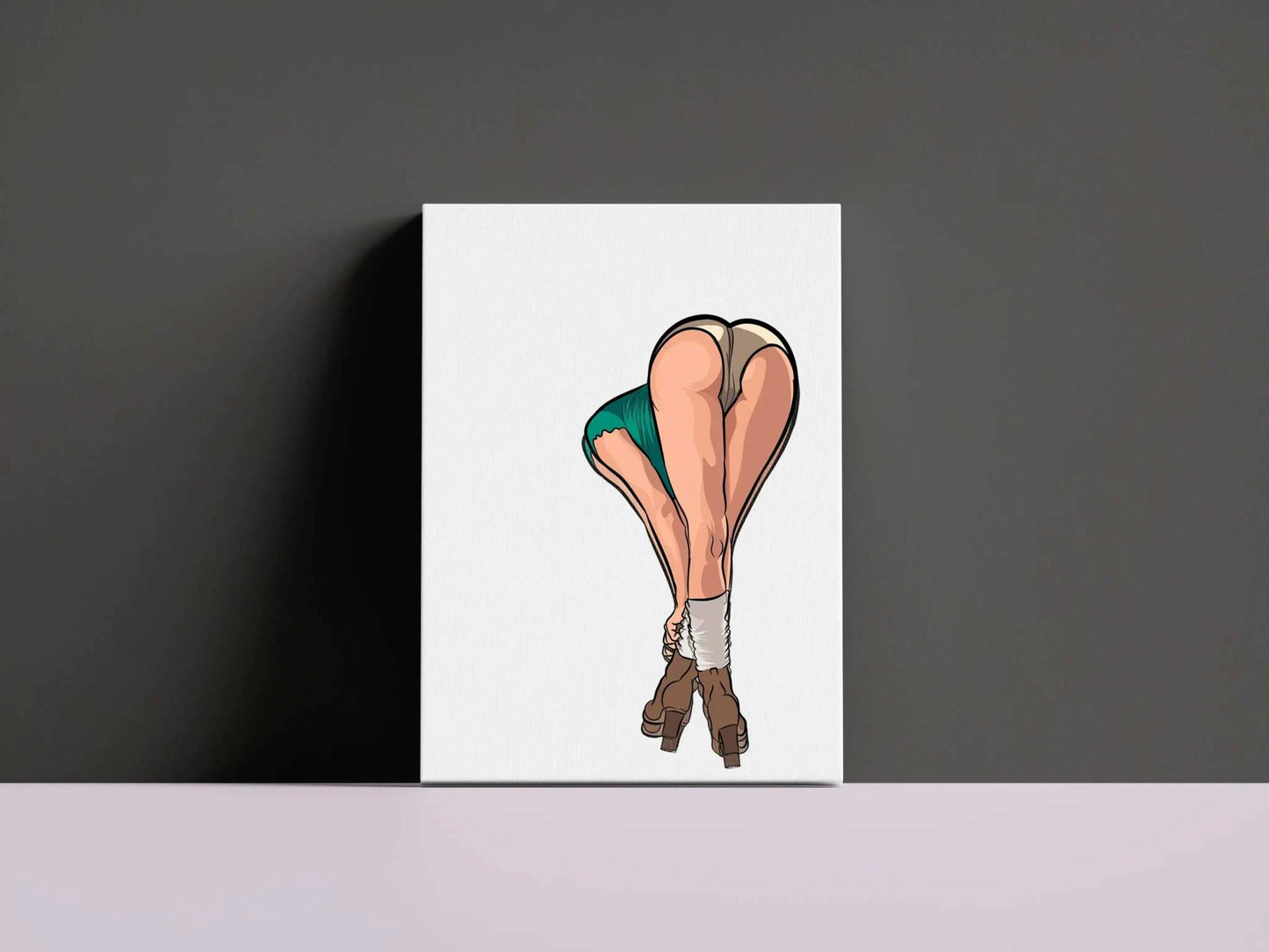 Digital art piece "Lingerie Model 72" showcasing bold shapes and vivid detail, available as a digital download.