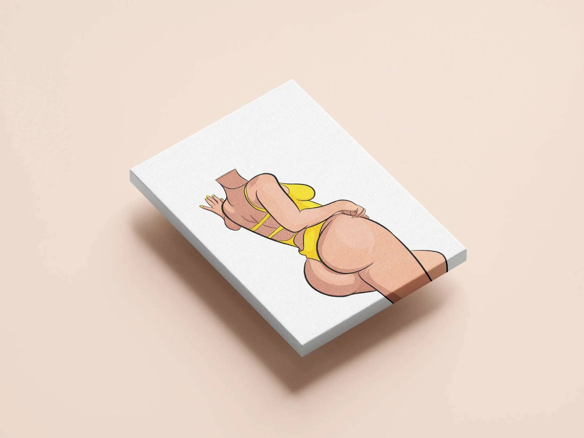 Digital illustration of Baked Art - Model 73 featuring vibrant colors and bold curves on canvas.