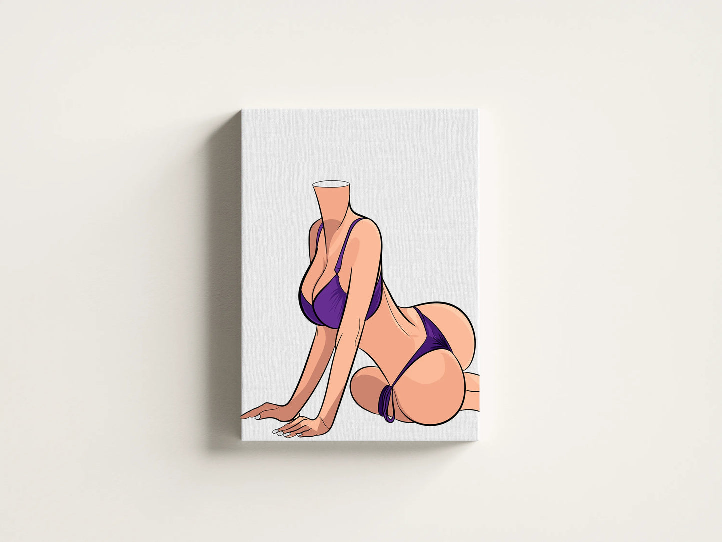 Bikini Model 74 digital artwork with bold colors and modern design.