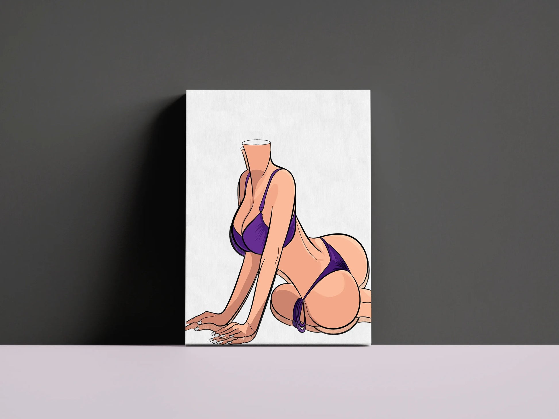 Bikini Model 74 digital artwork with modern aesthetic and bold colors, available as PNG and Adobe Illustrator file.