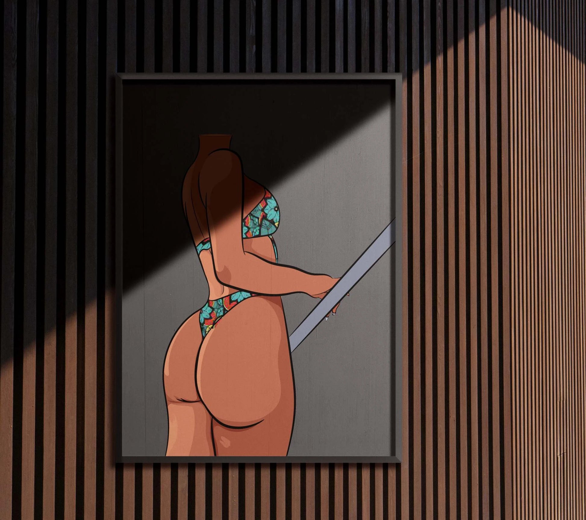 Bikini Model 7 - Digitalized Arts Baked Art, featuring stylish bikini, lifelike anatomy, flowing curves, vibrant digital design.