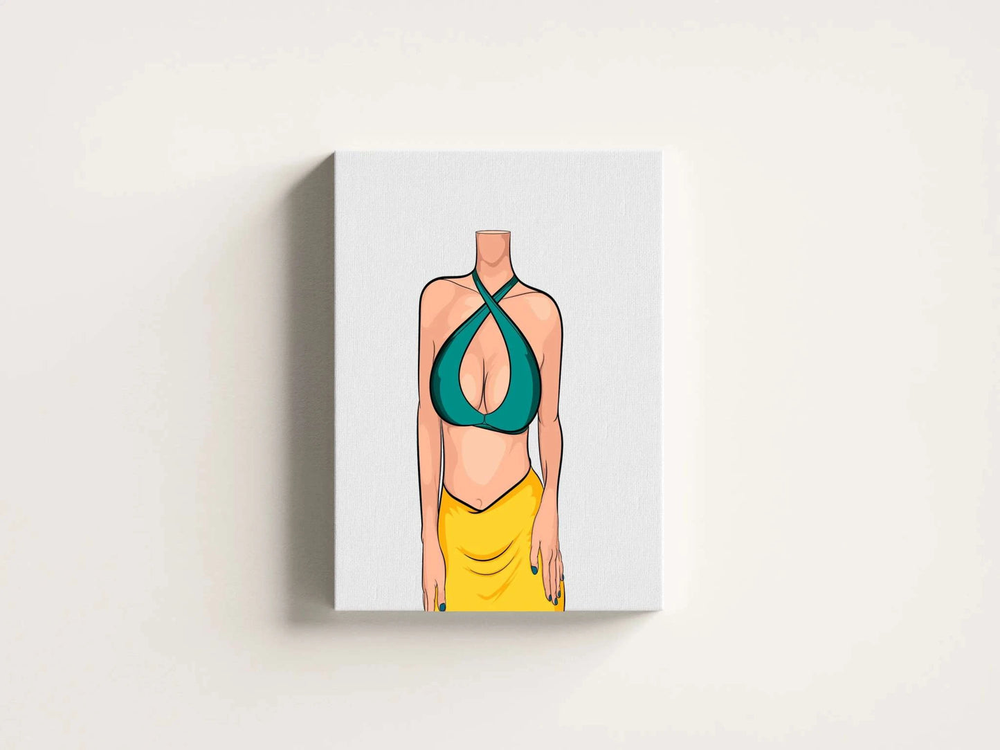 Digital art piece titled "Lingerie Model 81" with bold colors and minimalist aesthetic.