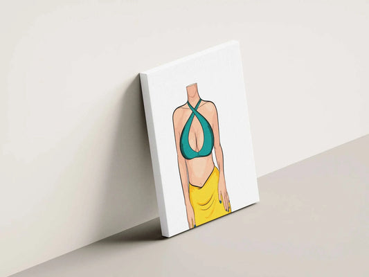 Baked Art Model 81 digital painting with bold colors in minimalist style.