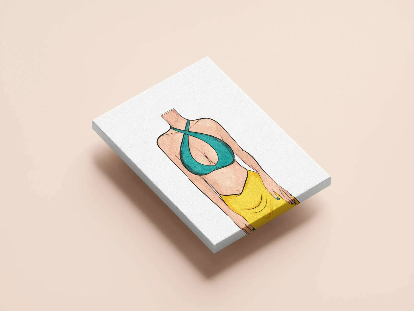 Vibrant digital artwork titled "Lingerie Model 81" featuring minimalist fashion design, available in PNG and Adobe Illustrator format.