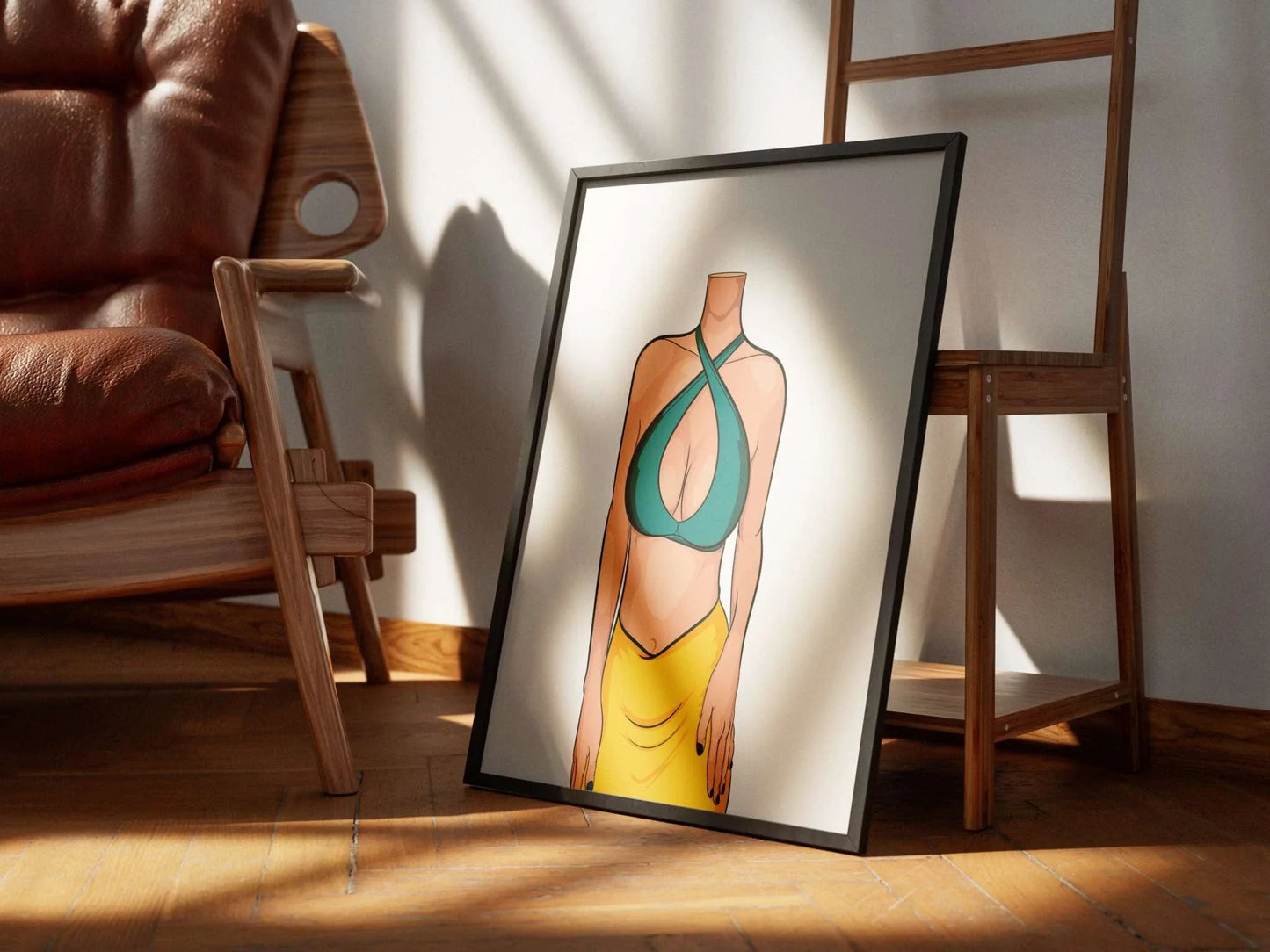 Modern digital art, Baked Art - Model 81, featuring bold colors and minimalist design in a framed display.