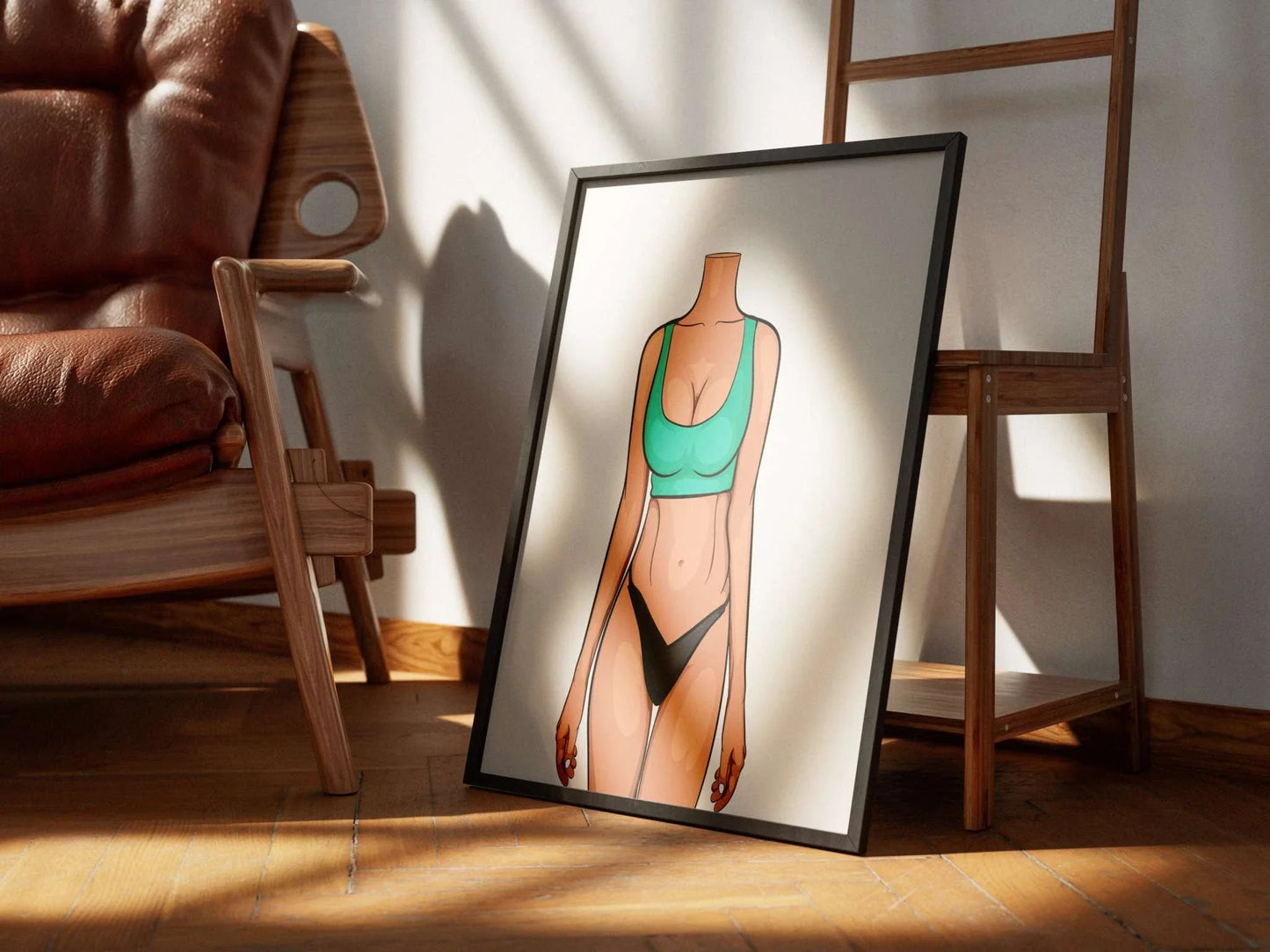 Digital artwork of a sleek silhouette in vibrant colors, titled "Baked Art - Model 82".