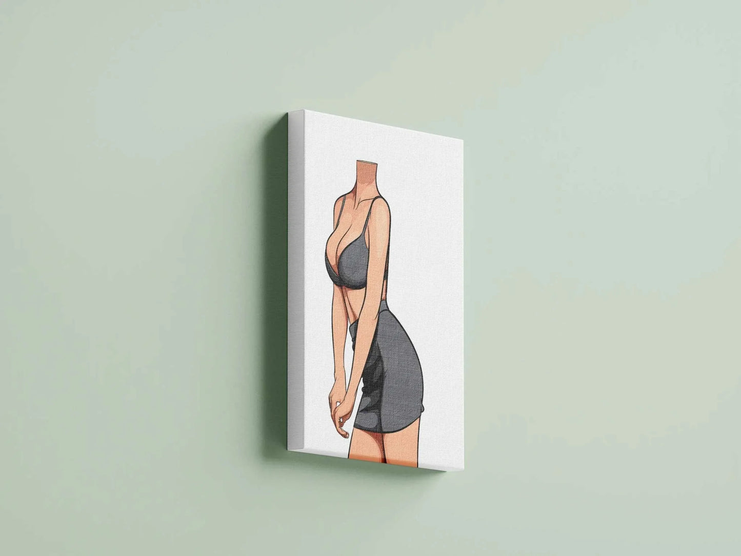 Stylish digital artwork of Model 83 in form-fitting lingerie, highlighting curves and fabric texture.