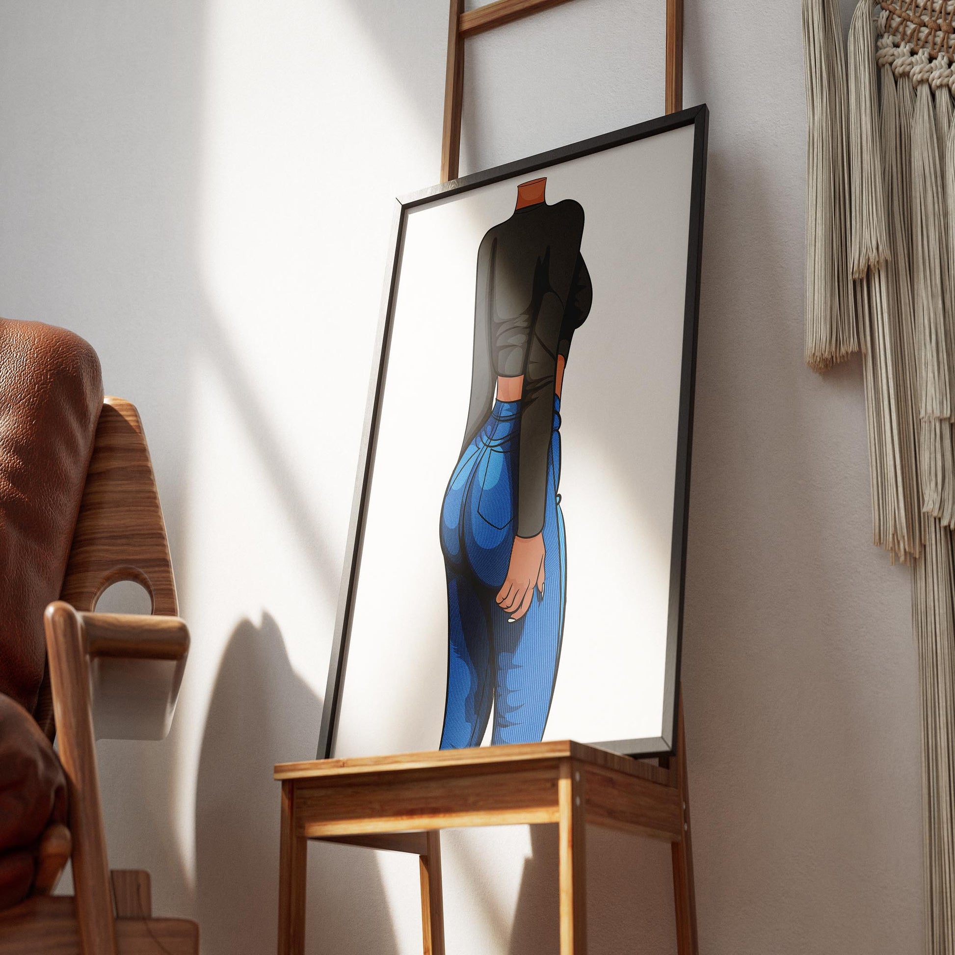 Digital illustration of Baked Art - Jeans Denim Model 33, stylish artistic denim in a modern silhouette.