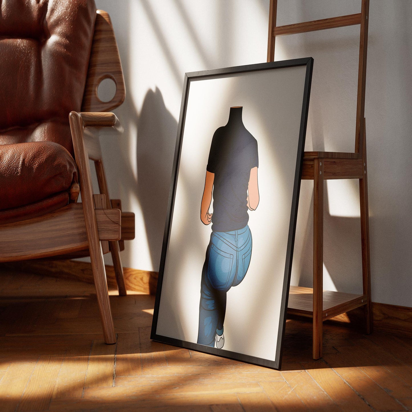 Digital artwork featuring Baked Art - Jeans Denim Model 47 in a stylish setting.