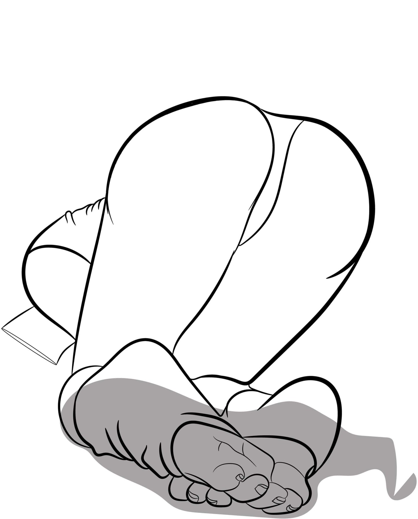 Digital artwork illustrating Model 9 in bold line art, highlighting sensual curves and vivid patterns, perfect for artistic collections.