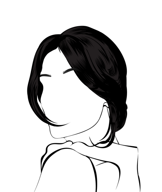 Character and human face line art model 15, detailed and striking design.