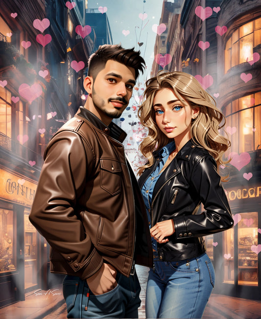 Custom A.I. Art: Couple Art – Valentine's & Anniversary Gift