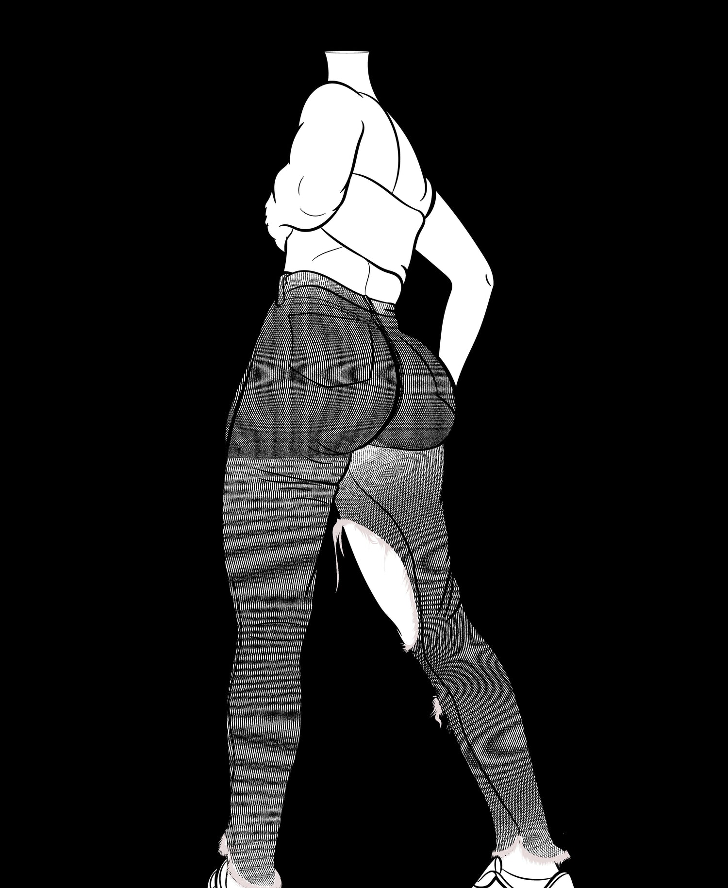Line Art - Jeans-Denim Art