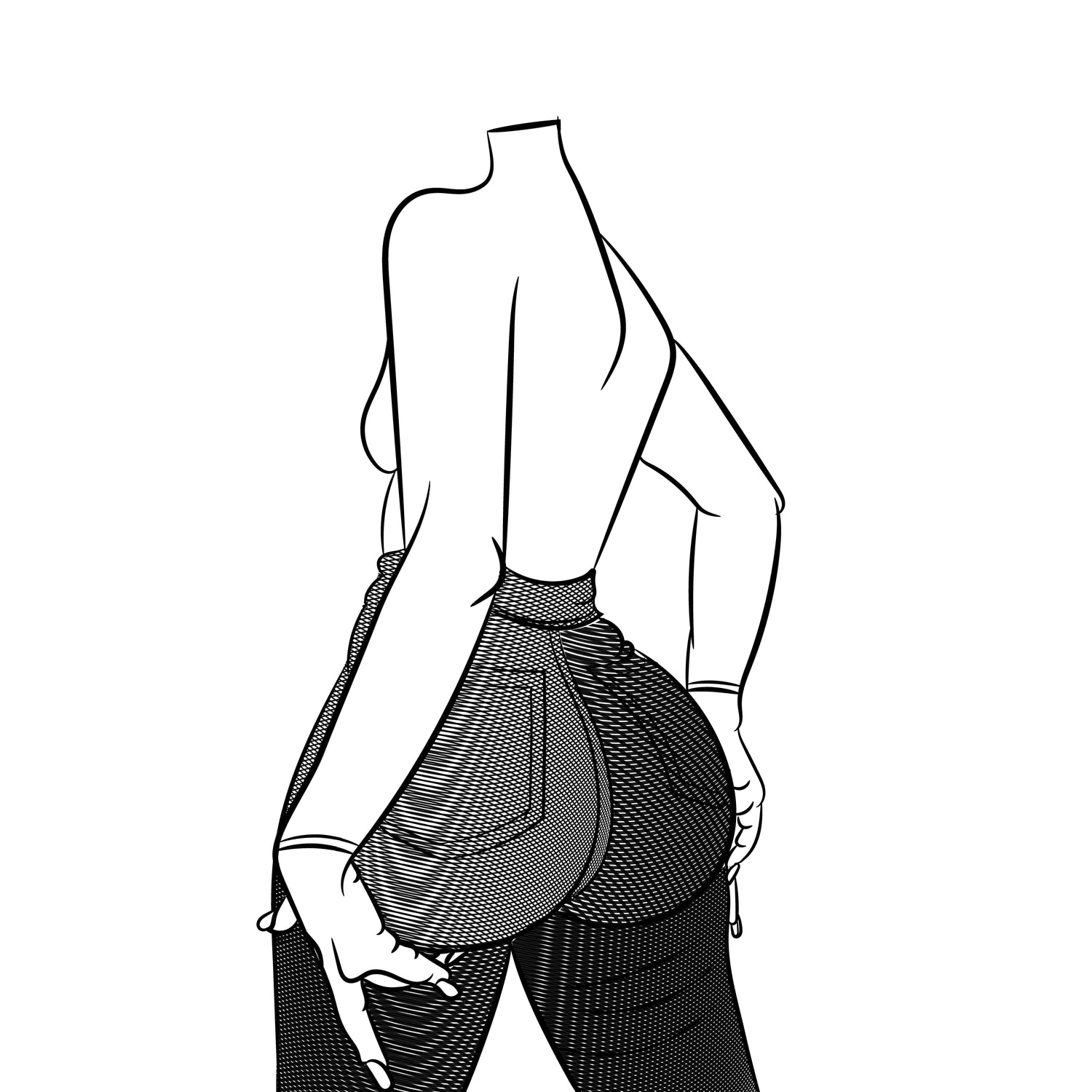 Line Art - Jeans-Denim Art