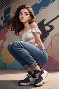 Custom A.I. Art: Posing in Denim Jeans