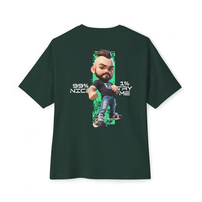 Oversized Graphic Streetwear Tee – “99% Nice, 1% Try Me” - BPD