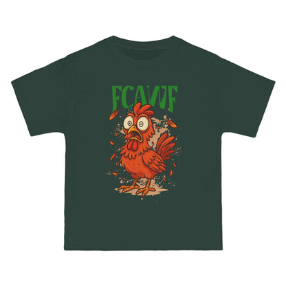 Funny Oversized Chicken T-Shirt – Graphic Tee Print for Men & Women | Shocked Chicken Cartoon Design