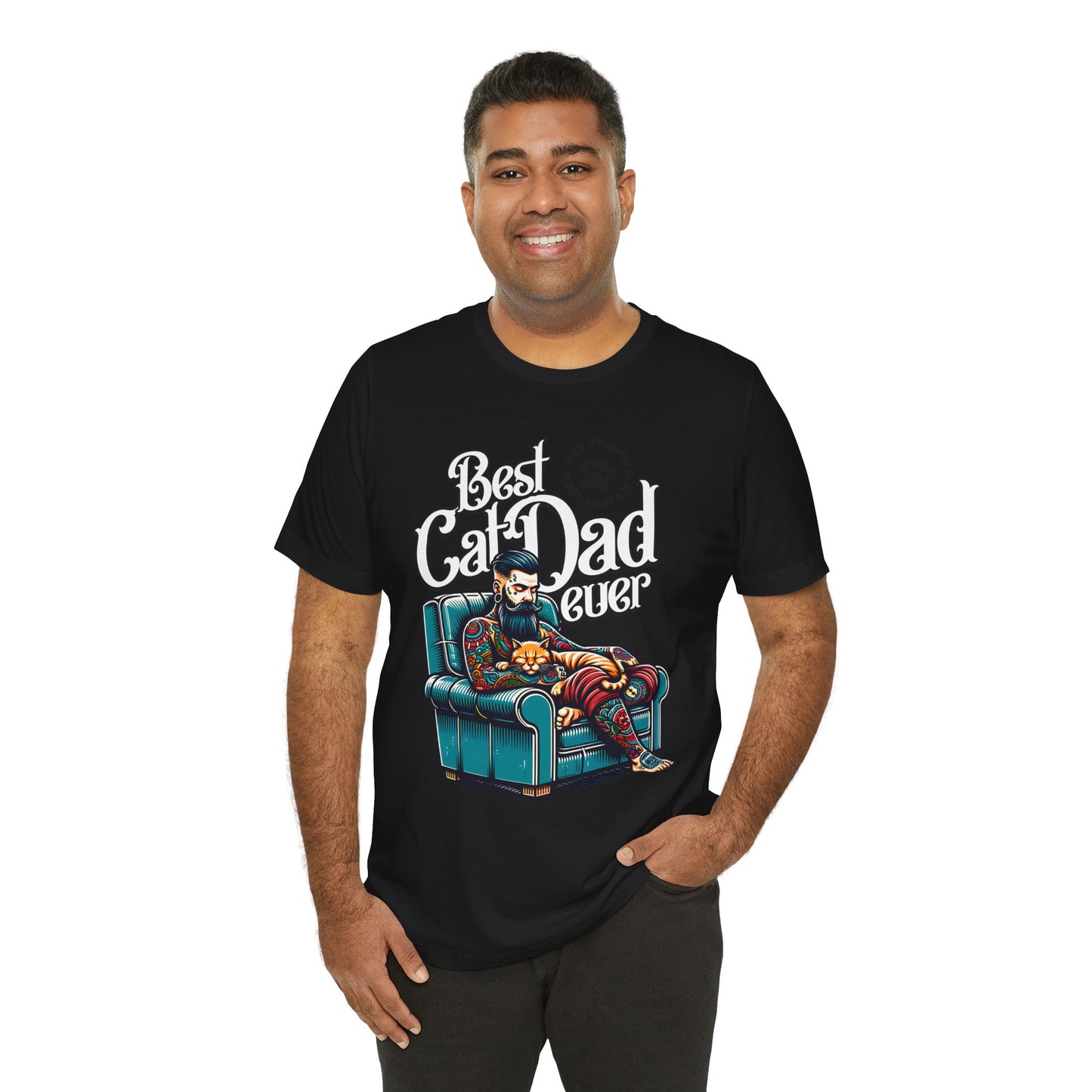 Best Cat Dad Ever Unisex T-Shirt – Perfect Gift for Cat Lovers - FPD