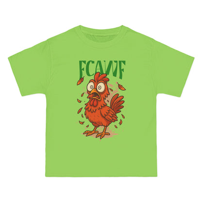 Funny Oversized Chicken T-Shirt – Graphic Tee Print for Men & Women | Shocked Chicken Cartoon Design