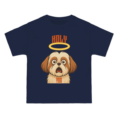 Holy Shih Tzu Oversized T-Shirt – Funny Graphic Print Tee for Men & Women