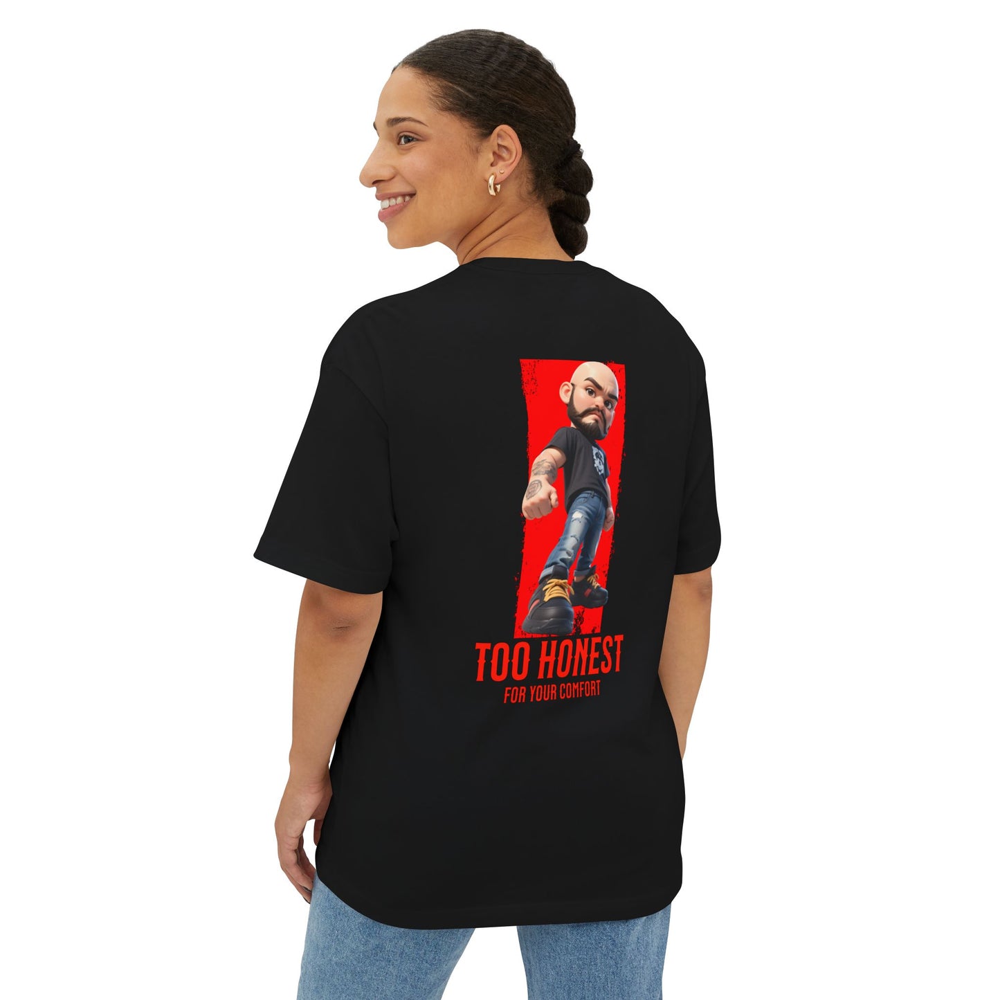 Oversized Graphic Tee – “Too Honest For Your Comfort” - BPD