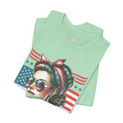 American Mom T-Shirt – Patriotic Tee for Moms