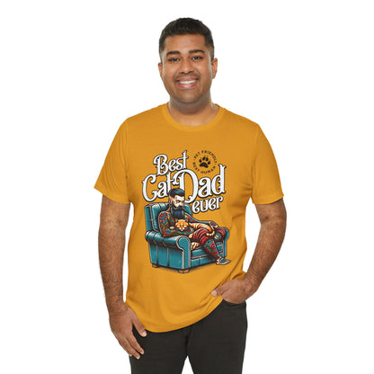 Best Cat Dad Ever Unisex T-Shirt – Perfect Gift for Cat Lovers - FPD