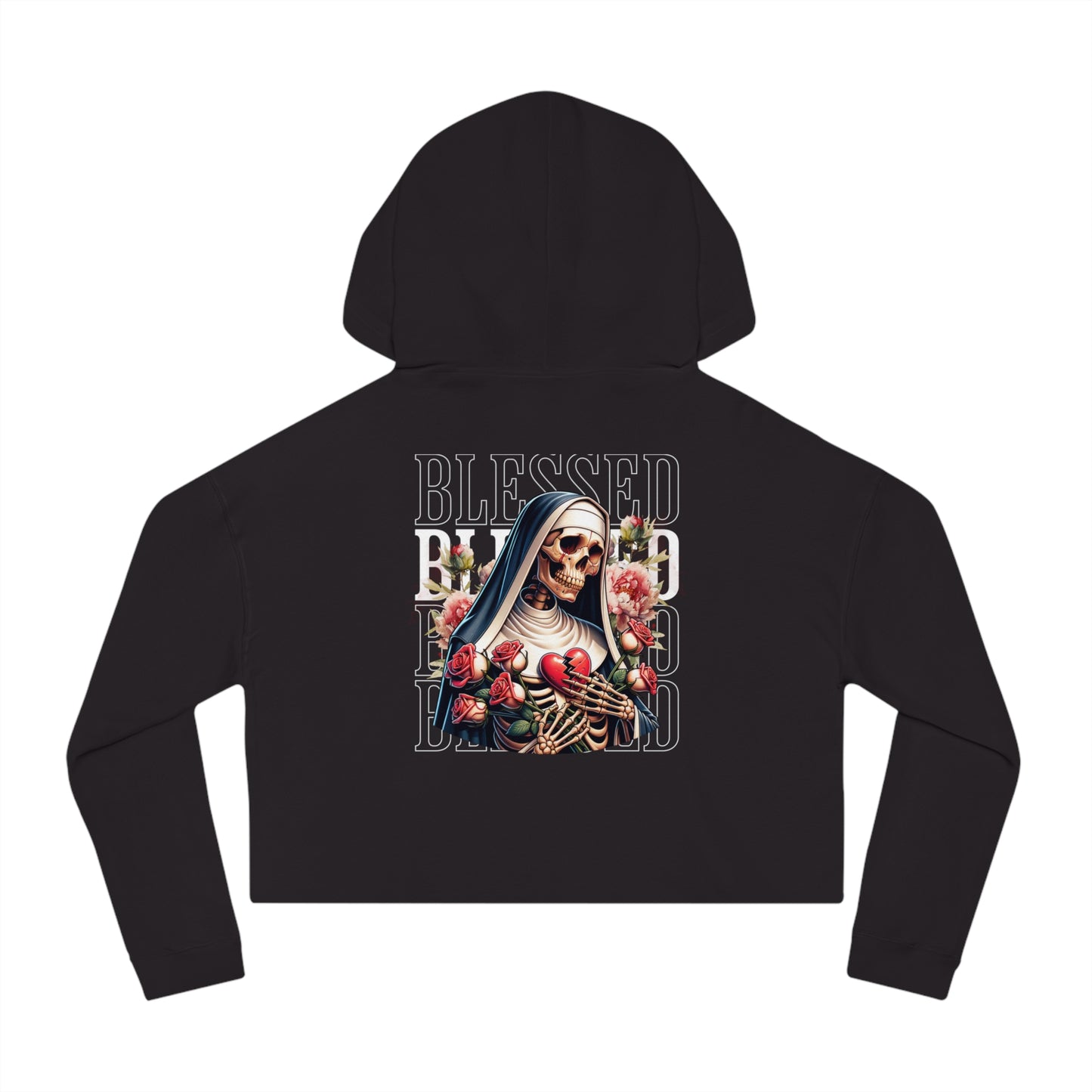 Blessed - Cropped Hooded Sweatshirt