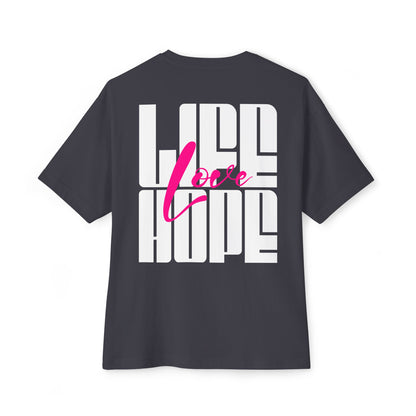 F&BPD - Love Life Hope - Oversized T-Shirt | Positive & Empowering Tee