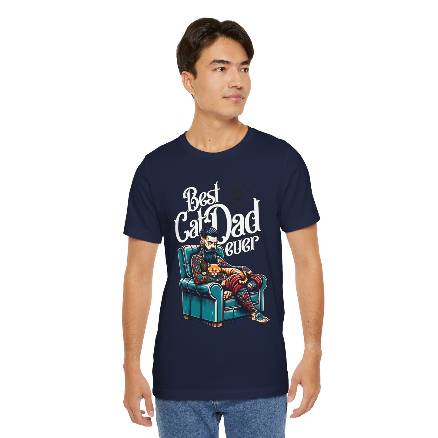 Best Cat Dad Ever Unisex T-Shirt – Perfect Gift for Cat Lovers - FPD