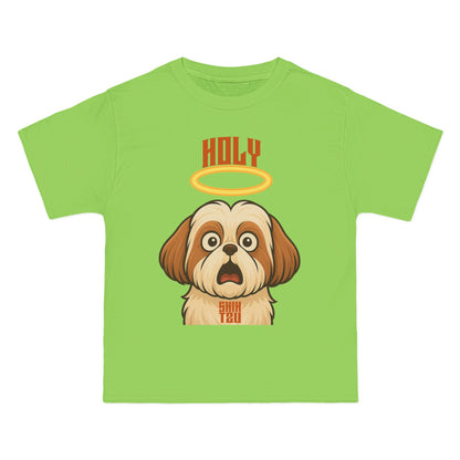 Holy Shih Tzu Oversized T-Shirt – Funny Graphic Print Tee for Men & Women